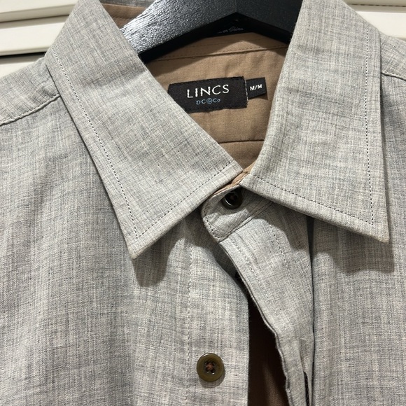 LINCS DC@Co men’s buttoned down. Size M. Gray. - Picture 3 of 11